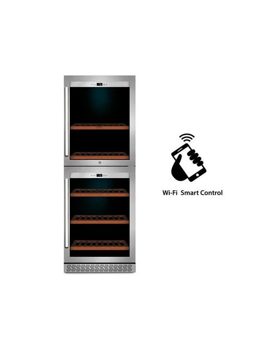 Vinoteca Caso Design WineChef Pro 126 2D – 2 Puertas, 2 Zonas, 126 Botellas