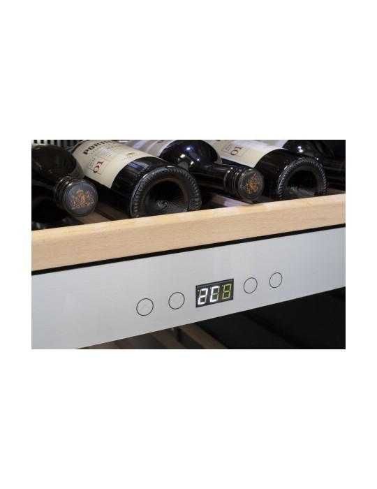 Vinoteca encastrable suelo 180 botellas 2 zonas Caso Design WineChef Pro180 Black