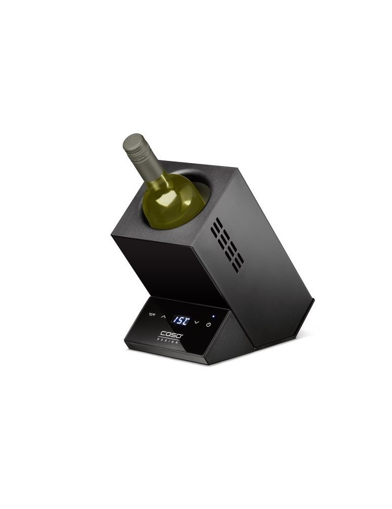 Enfriador CASO WineCase One Black| Enfriador eléctrico 1 botella 5–18 °C