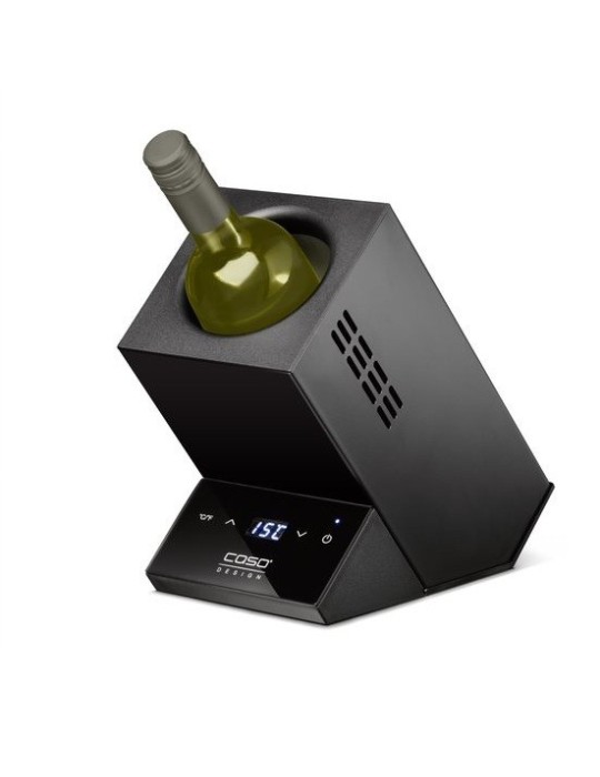 Enfriador CASO WineCase One Black| Enfriador eléctrico 1 botella 5–18 °C