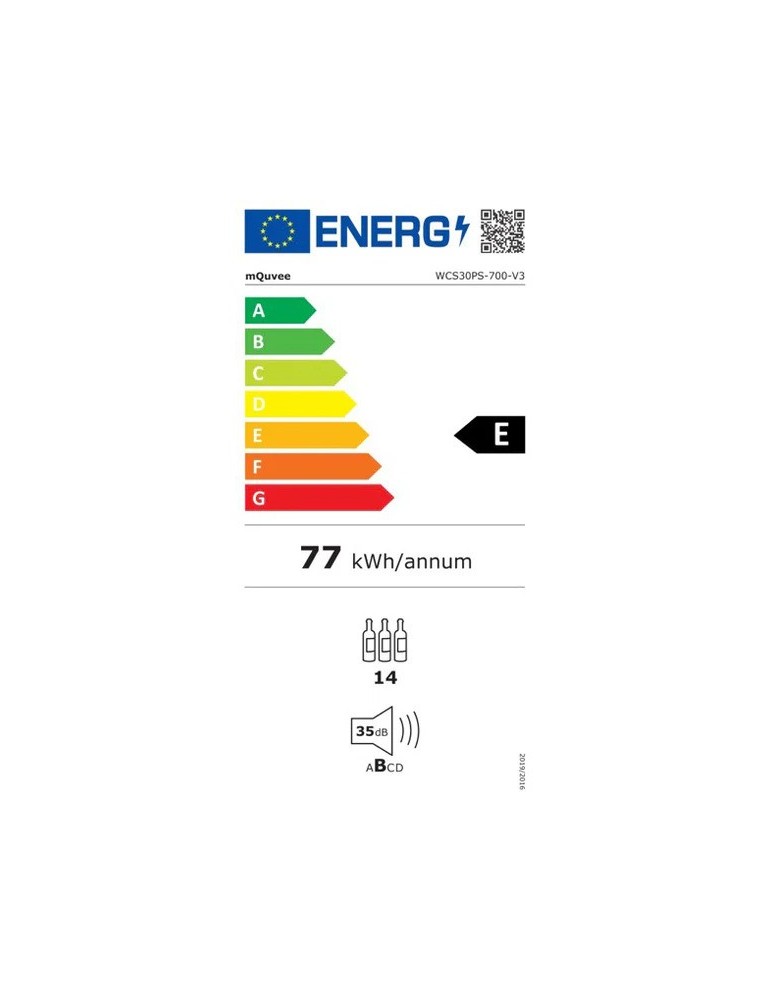mQuvée WineCave 700 30S – Vinoteca encastrable 12 botellas Champagne