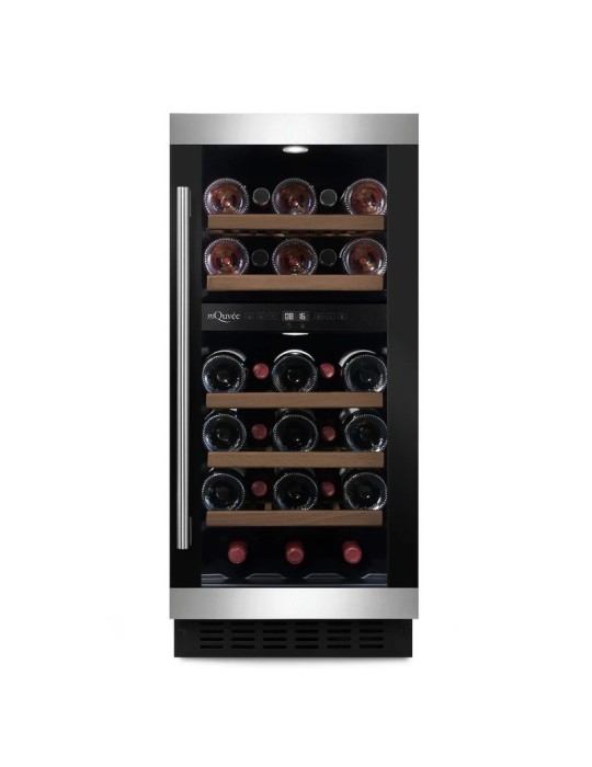 mQuvée WineCave 700 40D Modern – Vinoteca encastrable 28 botellas doble zona inox
