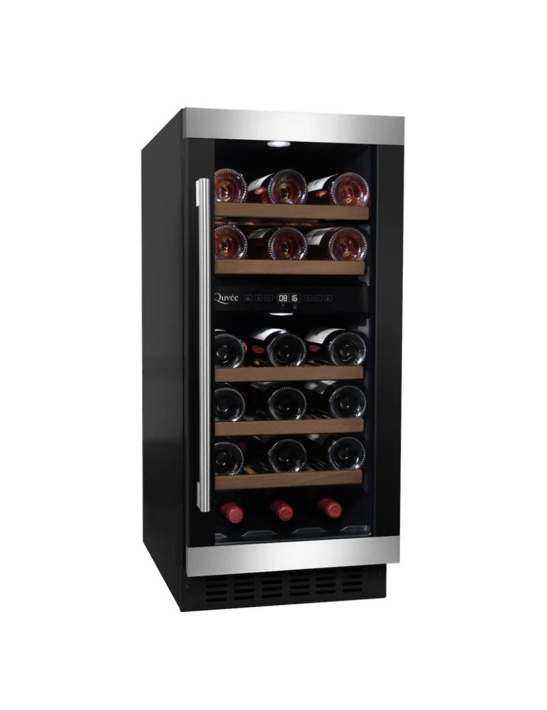 mQuvée WineCave 700 40D Modern – Vinoteca encastrable 28 botellas doble zona inox