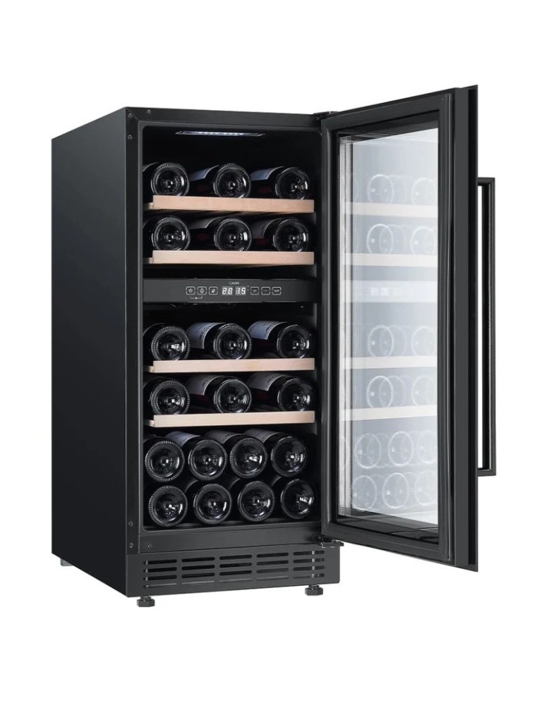 Cavin Arctic Collection 40D | Vinoteca Encastrable 28 Botellas Doble Zona Full Glass