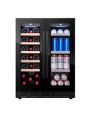 Cavin Arctic Collection 60D Duo | Vinoteca + Refrigerador 20 Botellas y 55 Latas | Full Glass Black