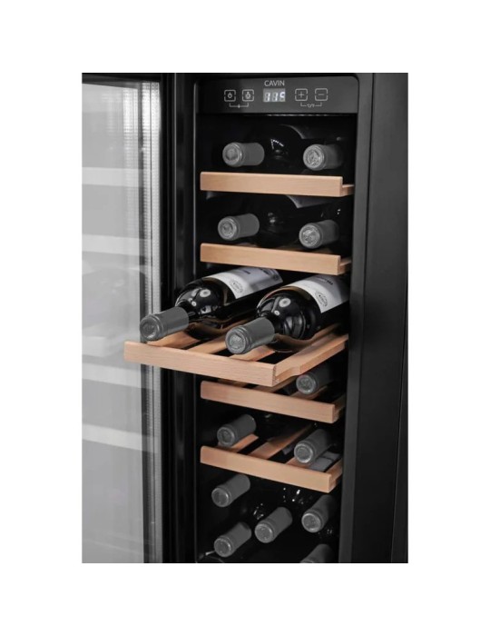 Cavin Arctic Collection 60D Duo | Vinoteca + Refrigerador 20 Botellas y 55 Latas | Full Glass Black