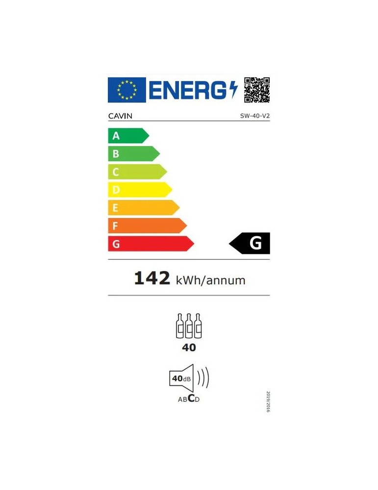 Vinoteca encastrable 40 botellas 2 zonas | Cavin Scandinavian Collection 40 Fullglass Black