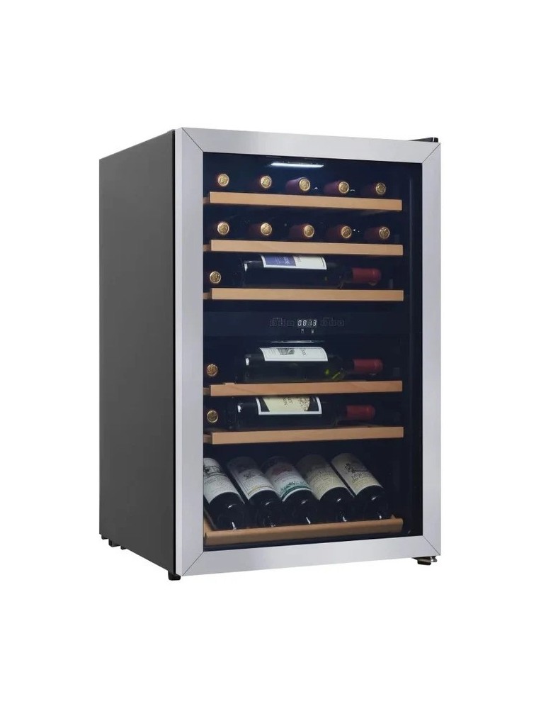 Vinoteca acero inoxidable 37 botellas 2 zonas | Cavin Polar Collection 52 Stainless