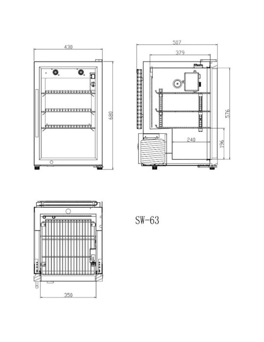 Refrigerador climatizado 63 L acero inoxidable | Cavin Arctic Collection Stainless