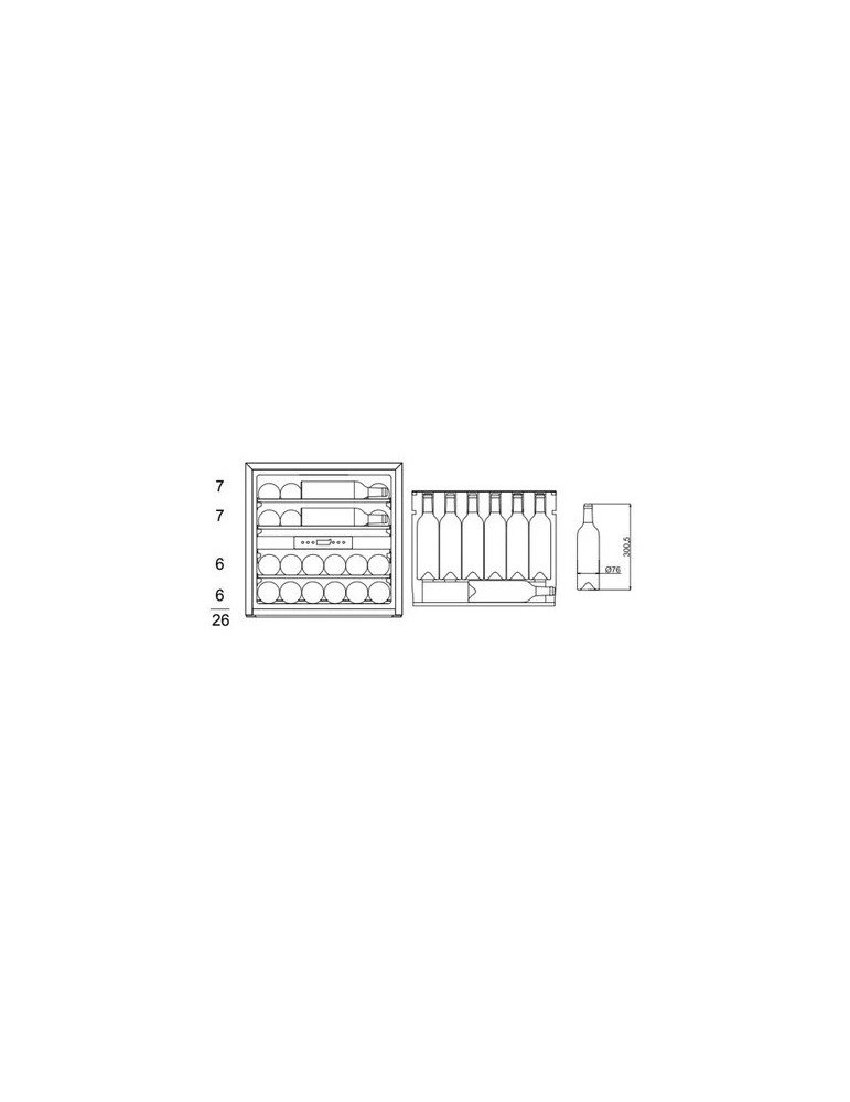 Vinoteca panelable en columna 26 botellas | Vinoteca panelable en columna 26 botellas | mQuvée WimQuvée WineKeeper Exclusive 25D