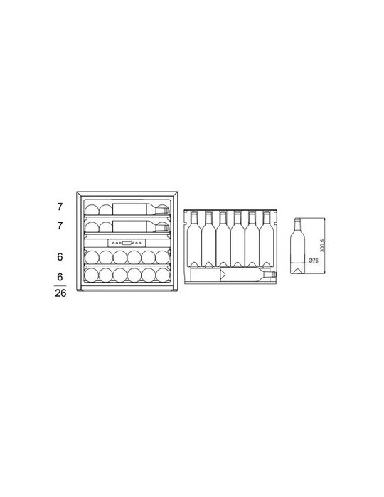 Vinoteca panelable en columna 26 botellas | Vinoteca panelable en columna 26 botellas | mQuvée WimQuvée WineKeeper Exclusive 25D