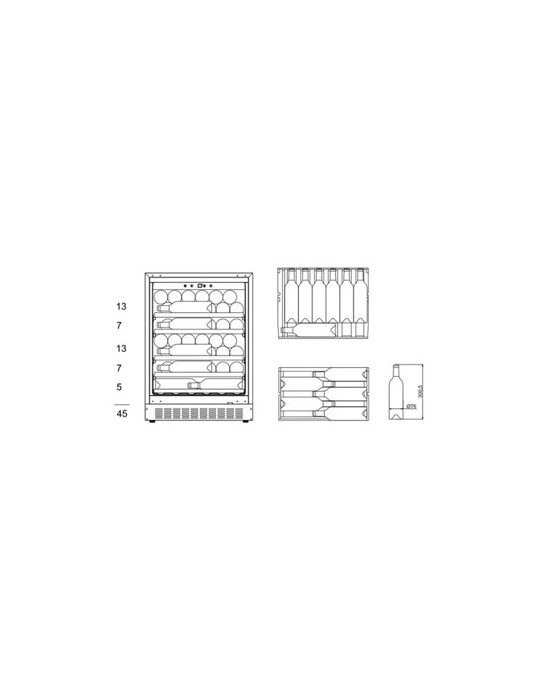 Vinoteca encastrable panelable 44 botellas | mQuvée WineStore 78