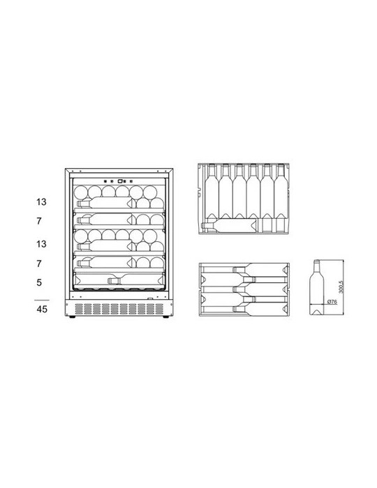 Vinoteca encastrable panelable 44 botellas | mQuvée WineStore 78