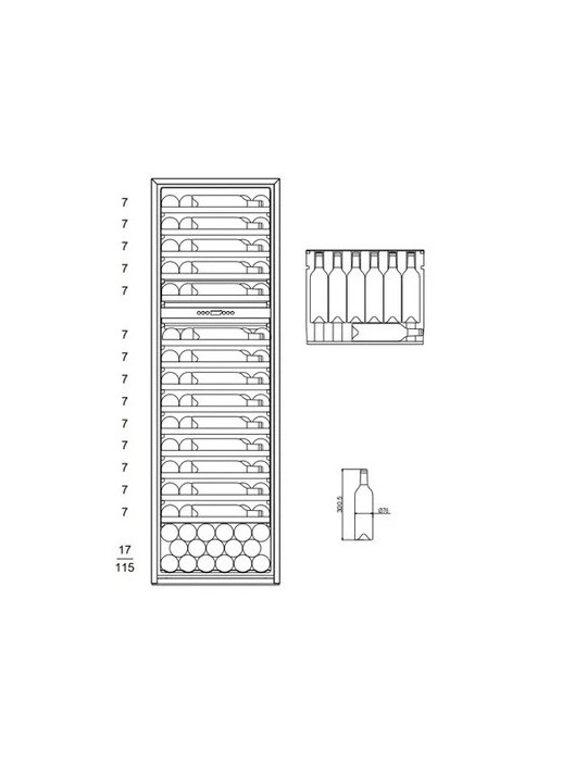 Vinoteca columna panelable mQuvée WineKeeper 112D – 115 botellas y doble zona