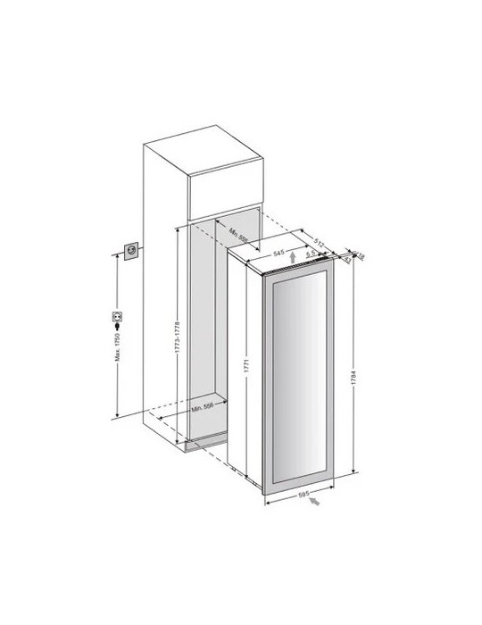 Vinoteca columna panelable mQuvée WineKeeper 112D – 115 botellas y doble zona