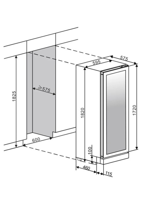Vinoteca encastrable mQuvée WineCave Infinite 187D – 109 botellas y doble zona