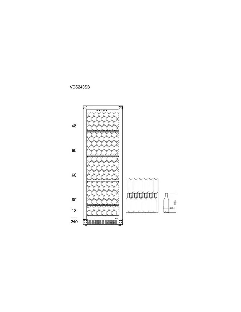 Vinoteca Opaca 239 Botellas mQuvée Velvet 170 Solid