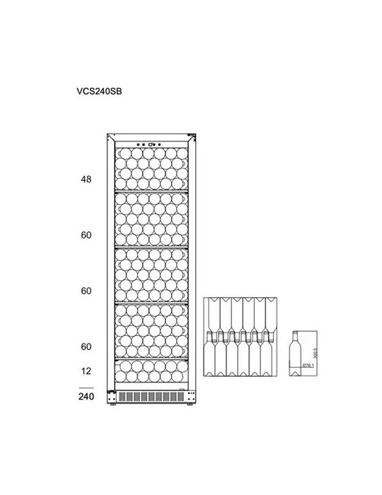 Vinoteca Opaca 239 Botellas mQuvée Velvet 170 Solid