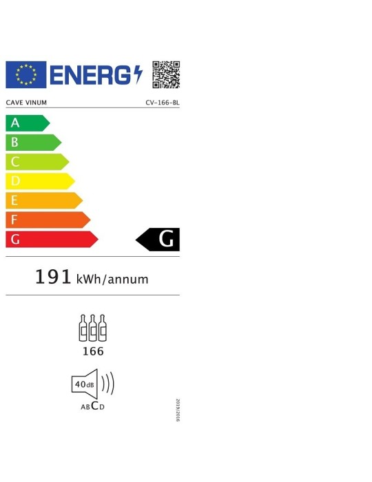 Vinoteca para 166 Botellas Cave Vinum CV-166-BL