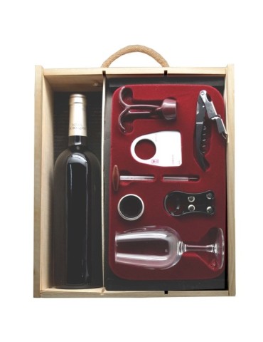 Estuche Protocol Greco Personalizado – Botella D.O. Madrid con Set Completo de Cata