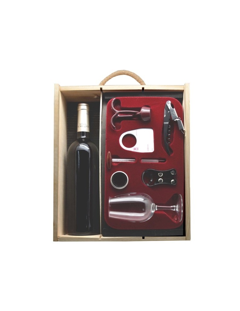 Estuche Protocol Greco Personalizado – Botella D.O. Madrid con Set Completo de Cata