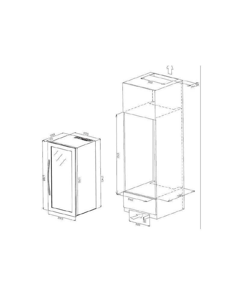 Vinoteca Avintage AVI97X3ZI – 97 Botellas, 3 Zonas de Temperatura, Acero Inoxidable