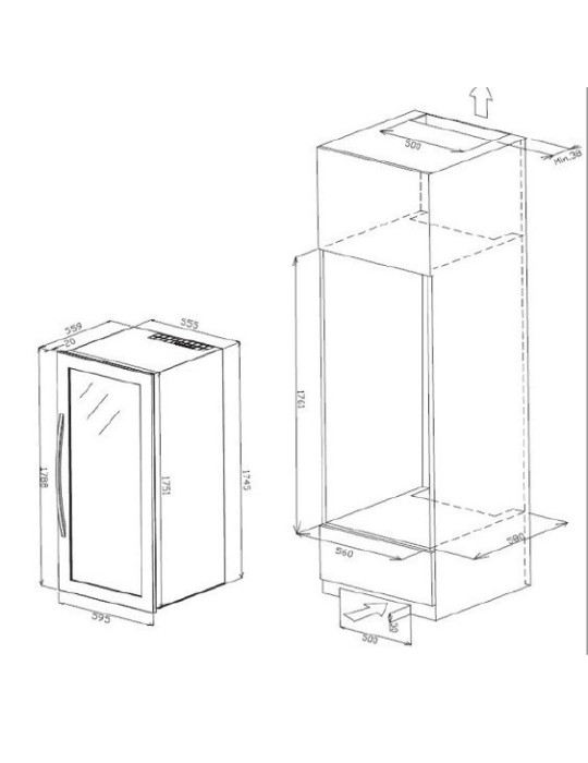 Vinoteca Avintage AVI97X3ZI – 97 Botellas, 3 Zonas de Temperatura, Acero Inoxidable