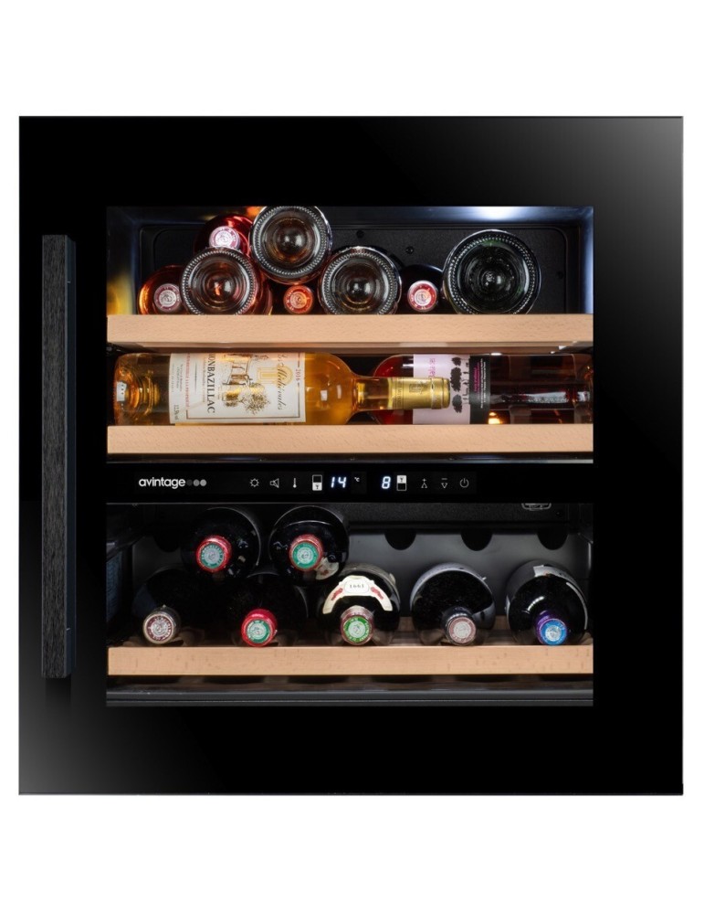 Vinoteca encastrable en columna 2 zonas temperatura 28 botellas Avintage AVI60F2FV