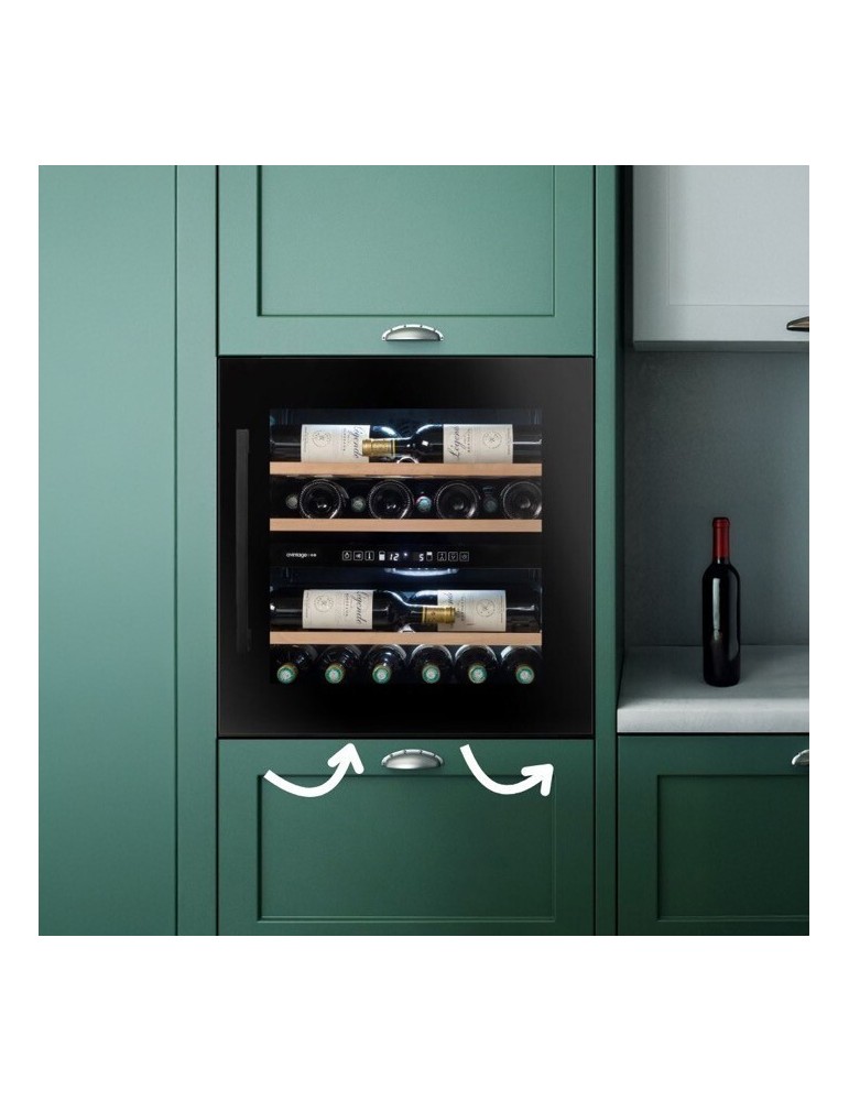 Vinoteca encastrable en columna 2 zonas temperatura 28 botellas Avintage AVI60F2FV