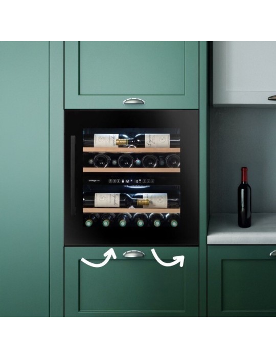 Vinoteca encastrable en columna 2 zonas temperatura 28 botellas Avintage AVI60F2FV