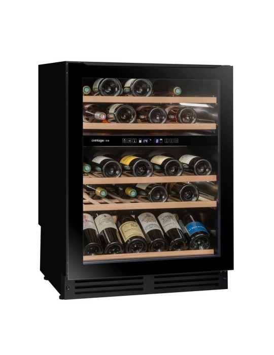 Vinoteca Avintage AVU51D82 – Negra Integrable 44 Botellas, 2 Zonas de Temperatura