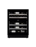 Vinoteca mQuvée WineCave Exclusive 700 60D Fullglass Black Push/Pull – 31 Botellas, 2 Zonas, Encastrable Bajo Encimera