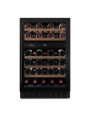 Vinoteca mQuvée WineCave 700 50D Anthracite Black – 38 Botellas, 2 Zonas, Encastrable Bajo Encimera
