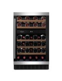Vinoteca mQuvée WineCave 700 50D Modern – 38 Botellas, 2 Zonas, Encastrable Bajo Encimera