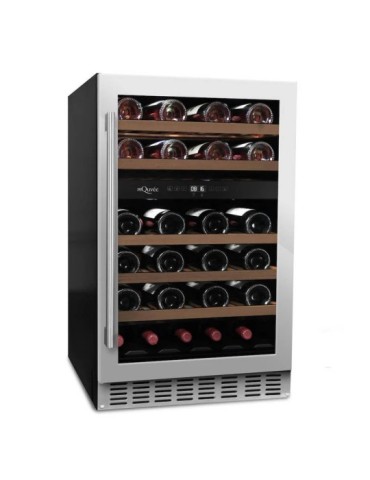 Vinoteca mQuvée WineCave 700 50D Stainless – 38 Botellas, 2 Zonas, Encastrable Bajo Encimera 2