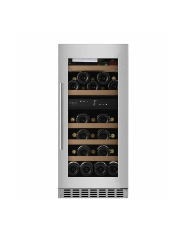 Vinoteca mQuvée WineCave 800 40D Stainless – 34 Botellas, 2 Zonas, Encastrable Bajo Encimera