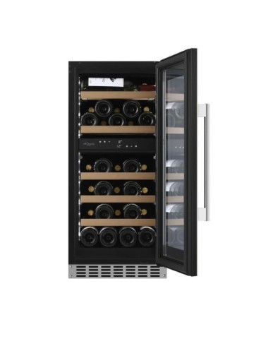 Vinoteca mQuvée WineCave 800 40D Stainless – 34 Botellas, 2 Zonas, Encastrable Bajo Encimera 2