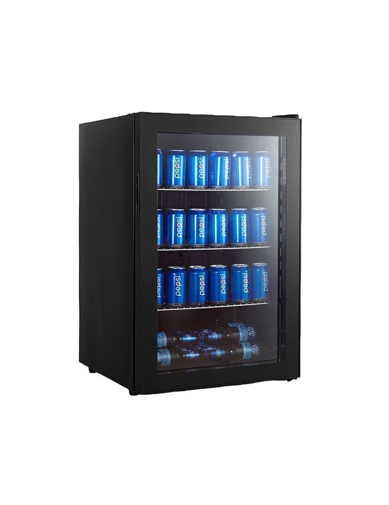 Refrigerador de bebidas Cavin Northern Collection 115 L Black – Puerta de cristal, LED, libre instalación
