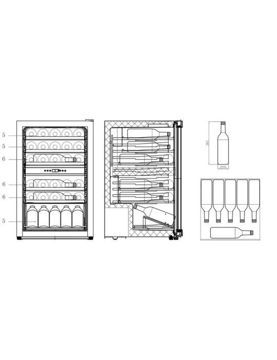 Vinoteca Cavin Polar Collection 50 Stainless – 45 Botellas, Libre Instalación