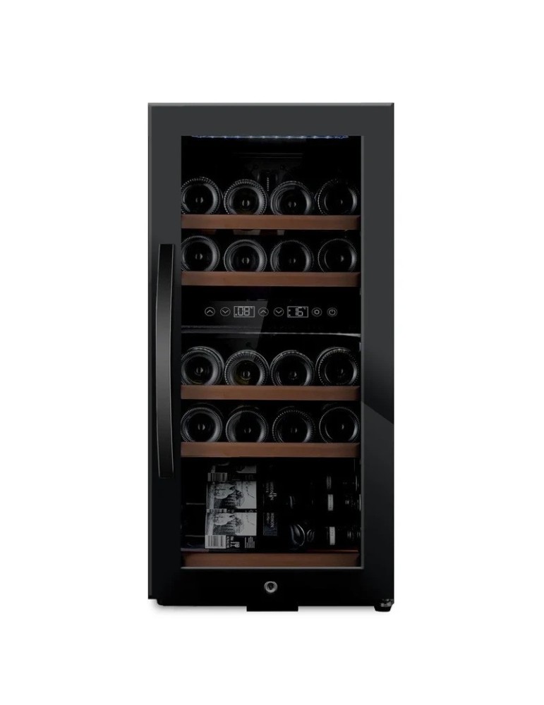 Vinoteca mQuvée WineExpert 38 Fullglass Black – 38 Botellas, Doble Zona