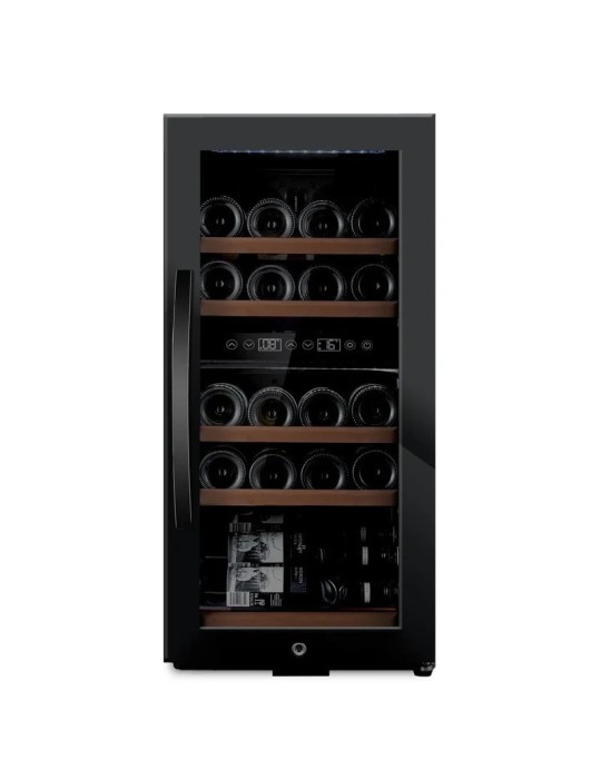 Vinoteca mQuvée WineExpert 38 Fullglass Black – 38 Botellas, Doble Zona