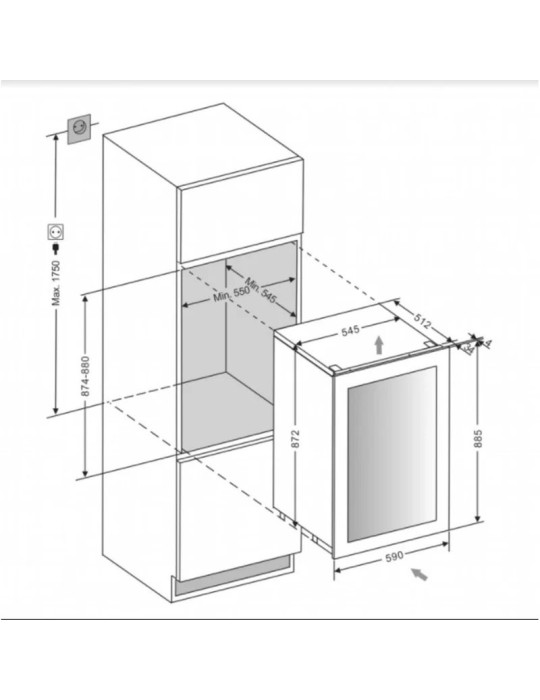Vinoteca mQuvée WineKeeper 49D Stainless – 49 Botellas, Doble Zona
