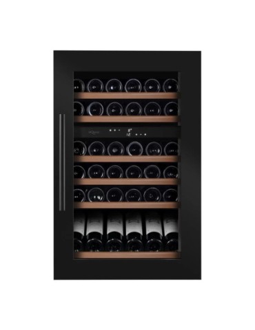 Vinoteca mQuvée WineKeeper 49D Fullglass Black – 49 Botellas, Doble Zona