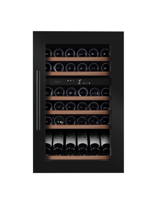 Vinoteca mQuvée WineKeeper 49D Fullglass Black – 49 Botellas, Doble Zona