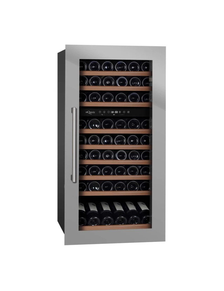 Vinoteca mQuvée WineKeeper 70D Stainless – 70 Botellas, Doble Zona