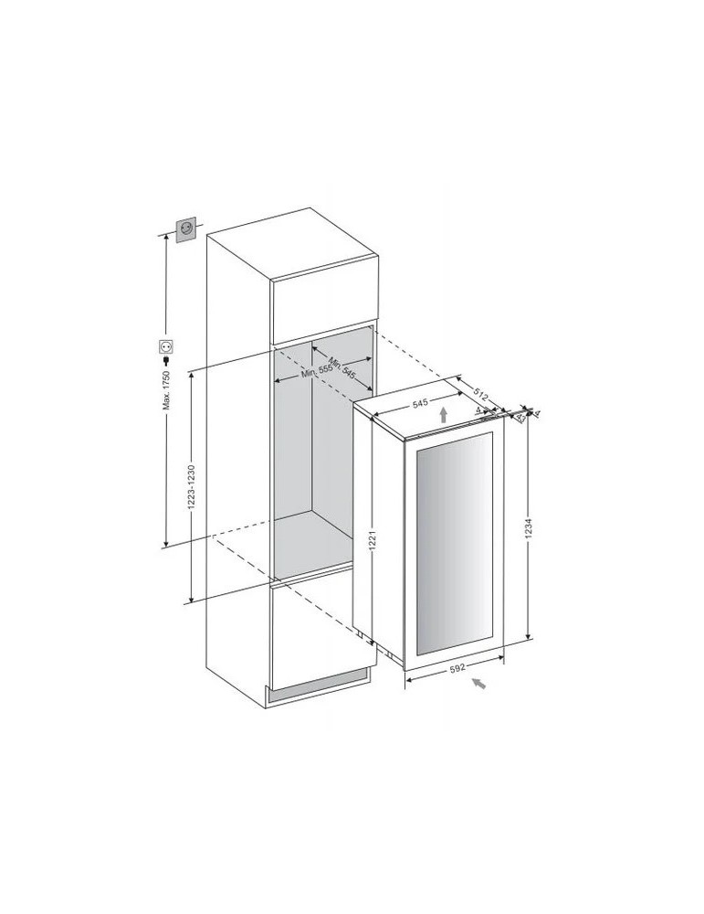Vinoteca mQuvée WineKeeper 70D Stainless – 70 Botellas, Doble Zona