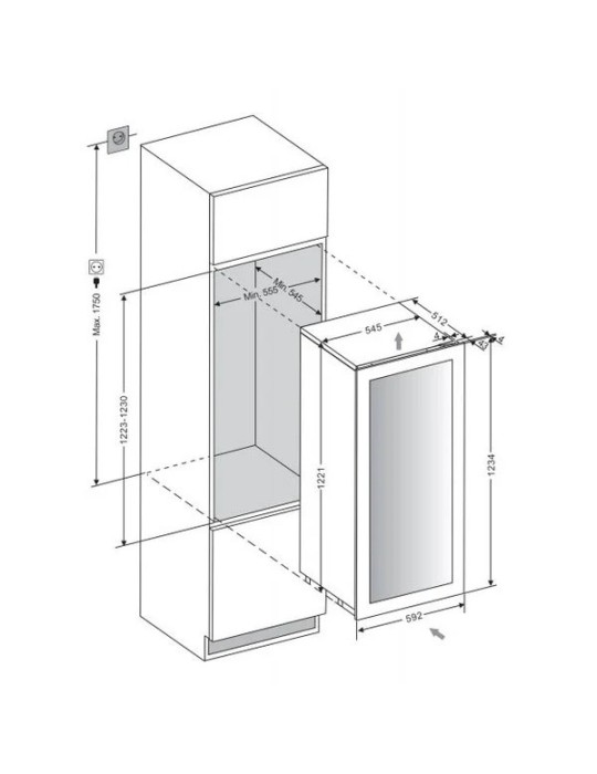Vinoteca mQuvée WineKeeper 70D Stainless – 70 Botellas, Doble Zona
