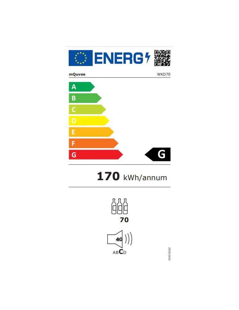 Vinoteca mQuvée WineKeeper 70D Stainless – 70 Botellas, Doble Zona