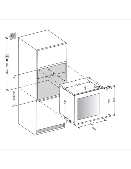 Vinoteca mQuvée WineKeeper 25D Push/Pull – 25 Botellas, Doble Zona
