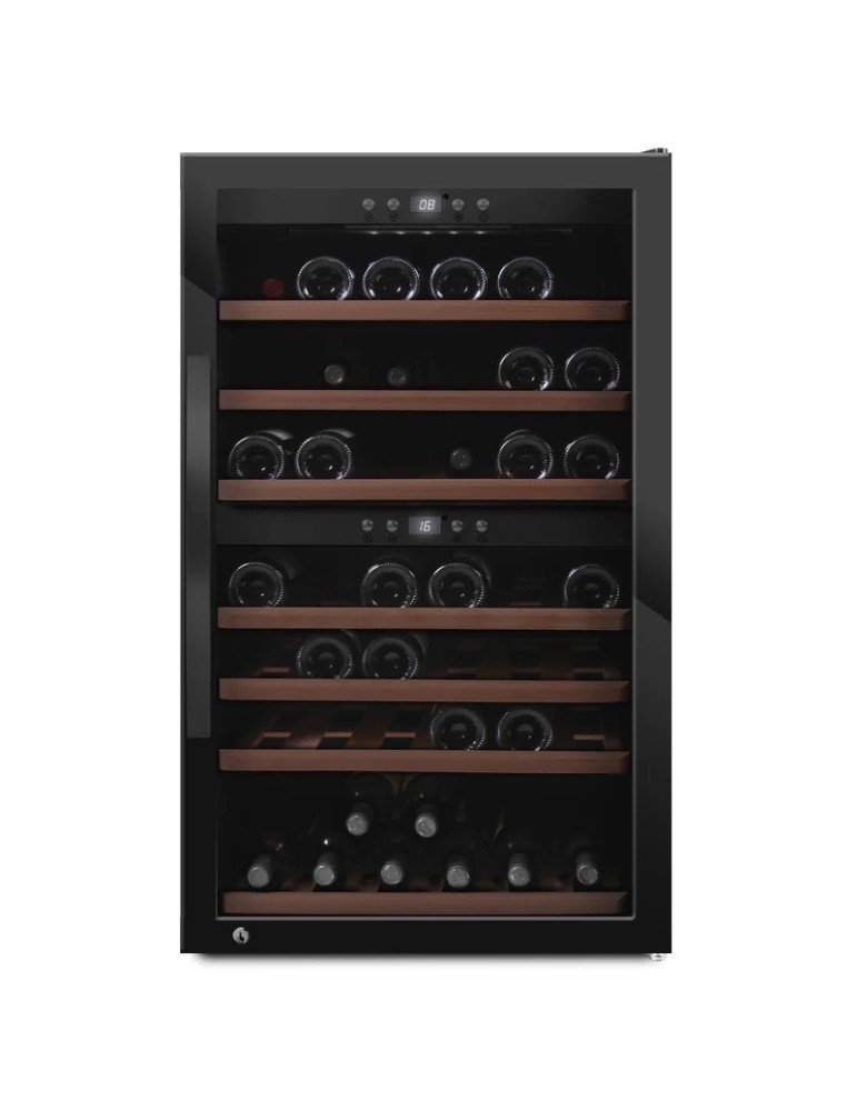 Vinoteca mQuvée WineExpert 66 Fullglass Black – 66 botellas, doble zona